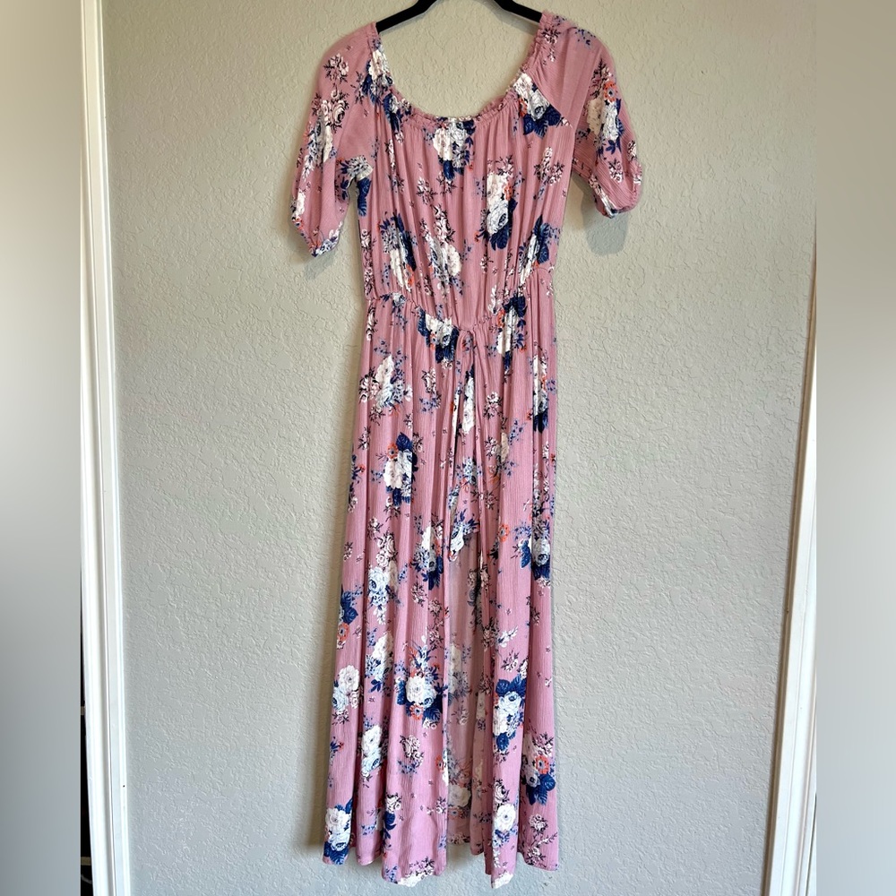 Love Fire Shorts Jumpsuit Romper Maxi with Train Size Medium